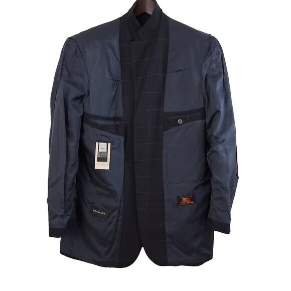 BAUMLER 100% Wool Sport Jacket Windowpane Blazer - Like New - Picture 4 of 7